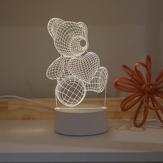 Luminária Abajur 3D Urso
