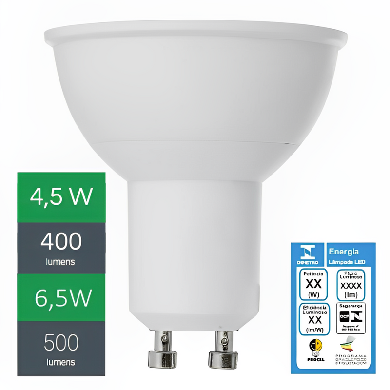 LED DICROICA MR16 4,5W E 6,5W