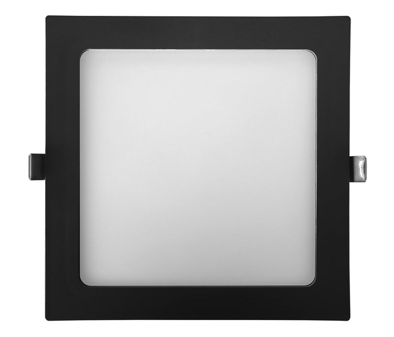 PAINEL LED EMB PRETO QD 21,7X21,7CM 18W 4000K BIV ALUM - OPUS