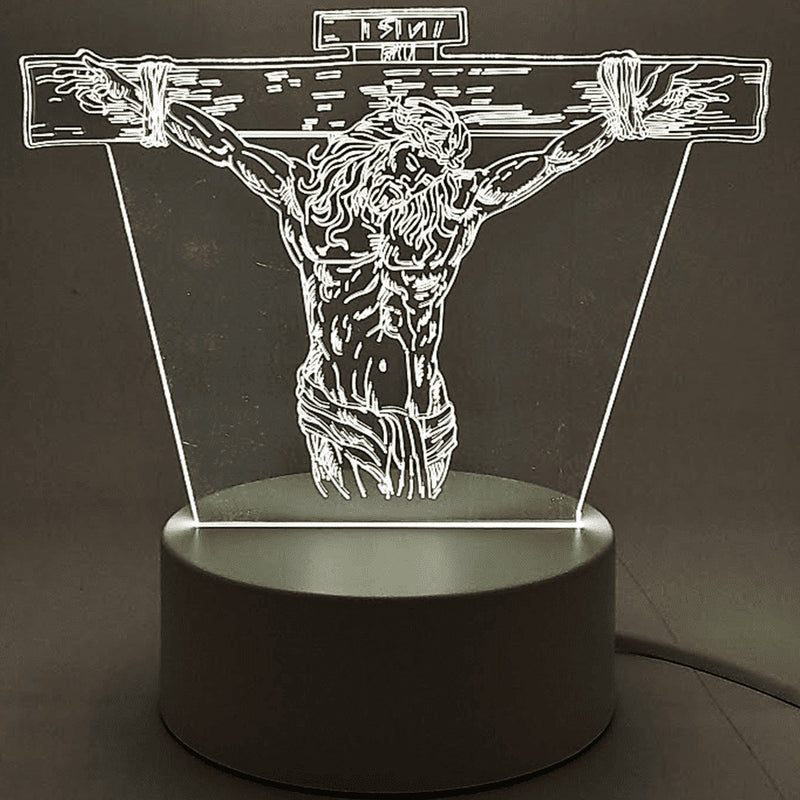 Luminária Abajur 3D Jesus